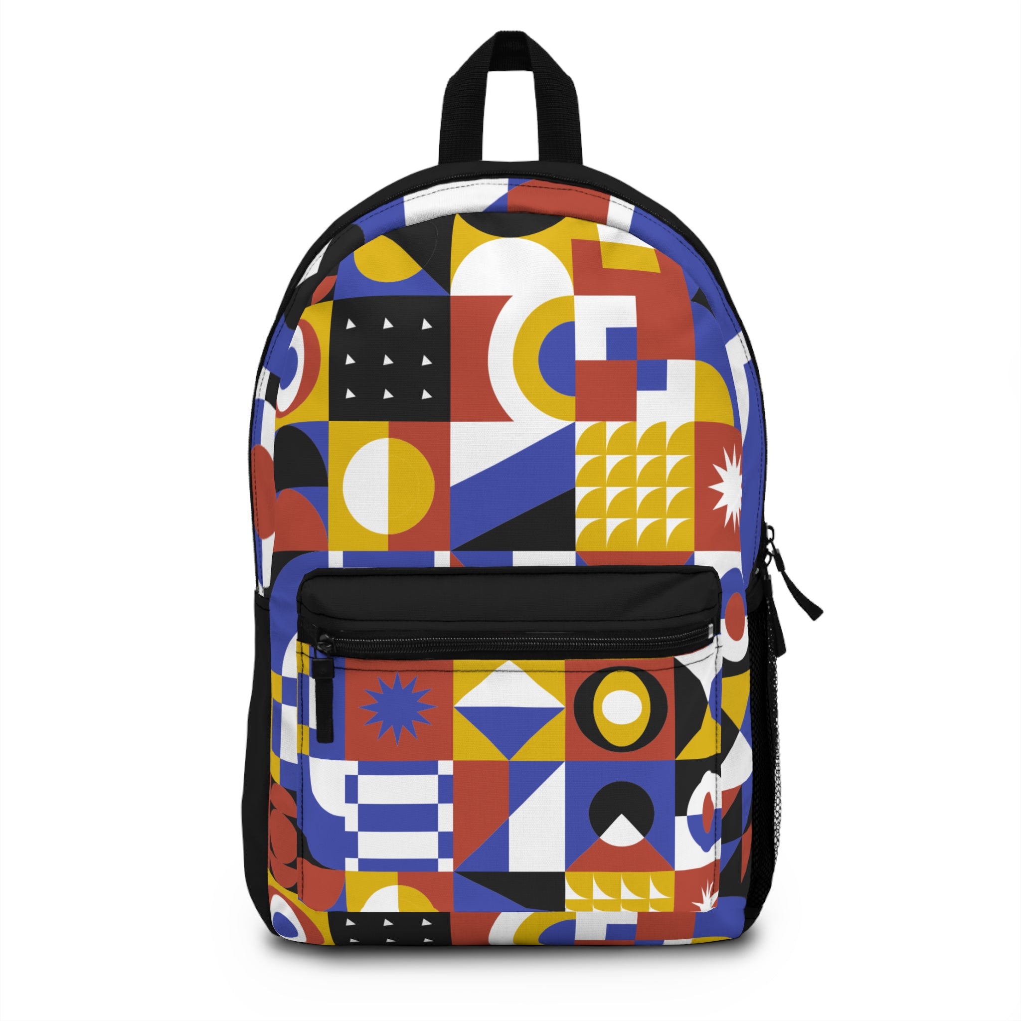 Rucksack mit auffälligem geometrischem Muster – stilvoll und funktional für den täglichen Gebrauch