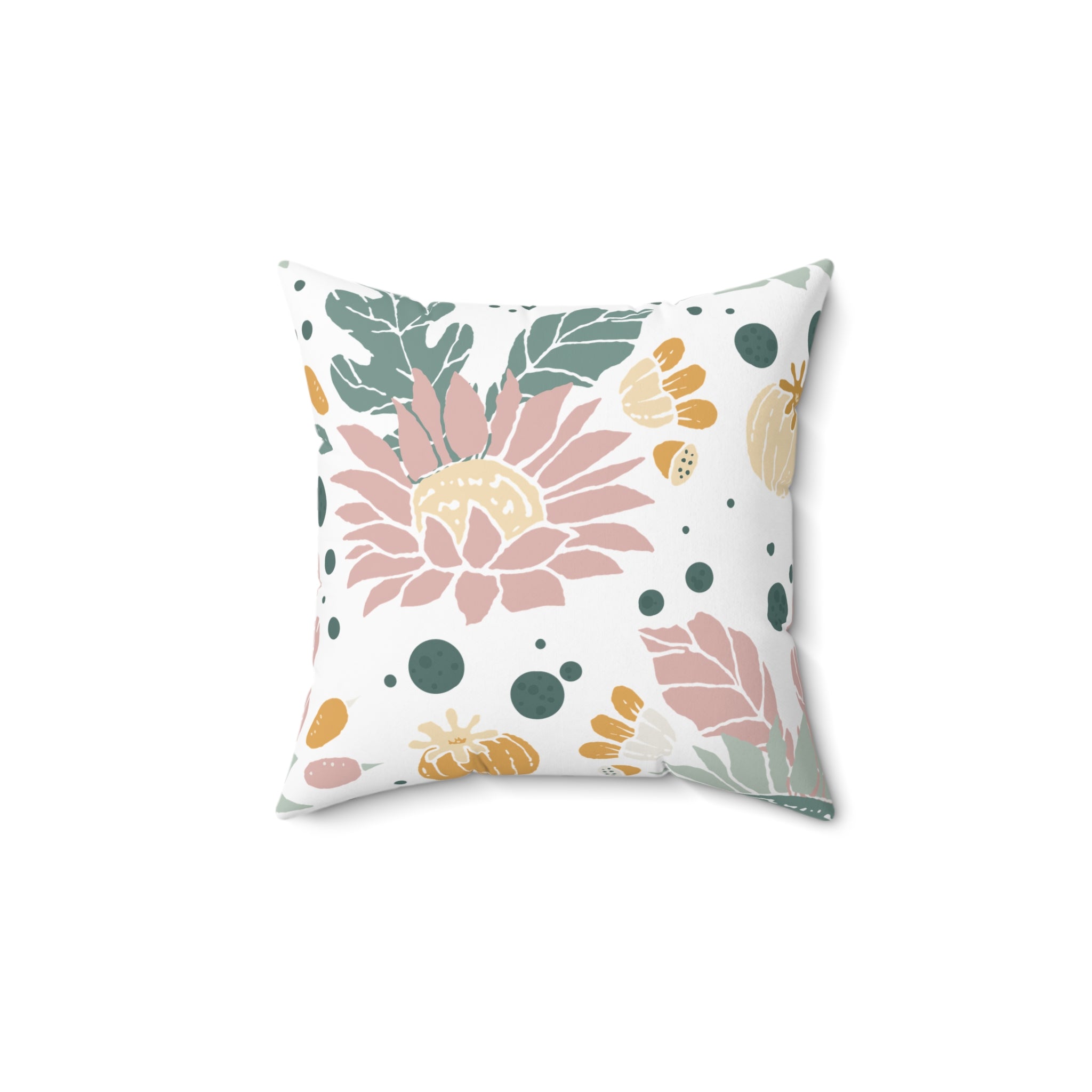 Dekoratives Kissen mit Blumenmuster in Blush – sanfter botanischer Akzent für jeden Raum