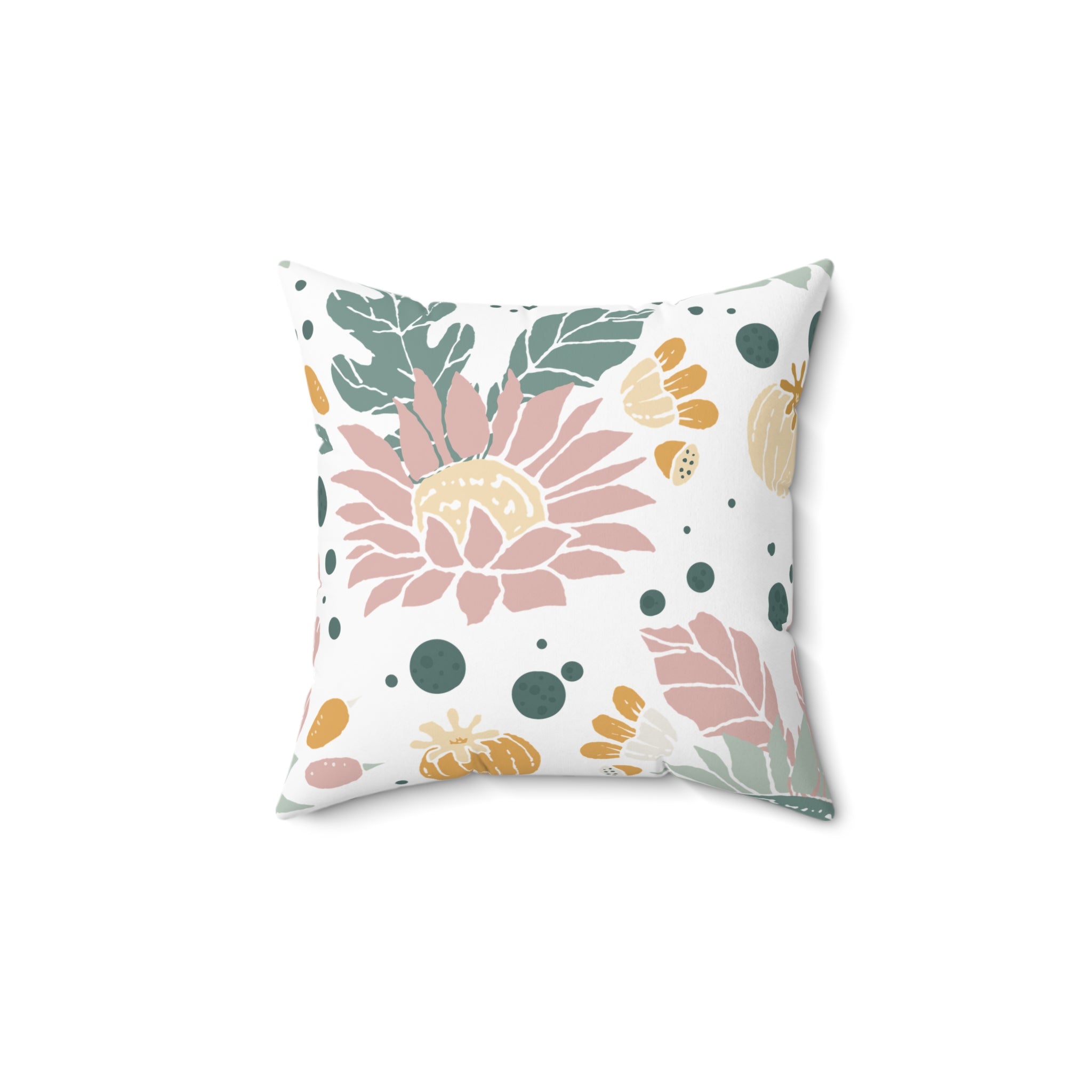 Dekoratives Kissen mit Blumenmuster in Blush – sanfter botanischer Akzent für jeden Raum