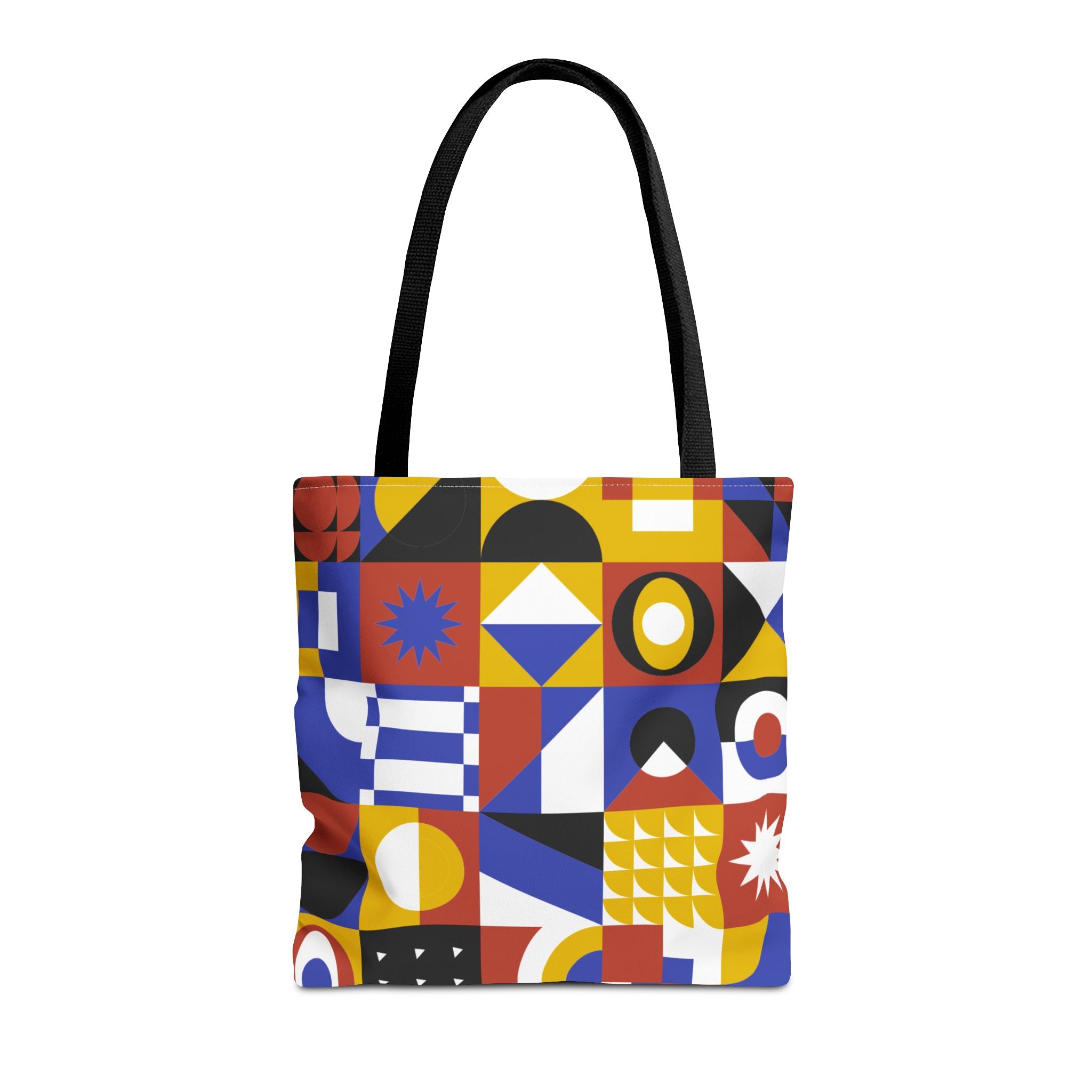 Tragetasche mit auffälligem geometrischem Muster – Lebendiger und stylischer Alleskönner 